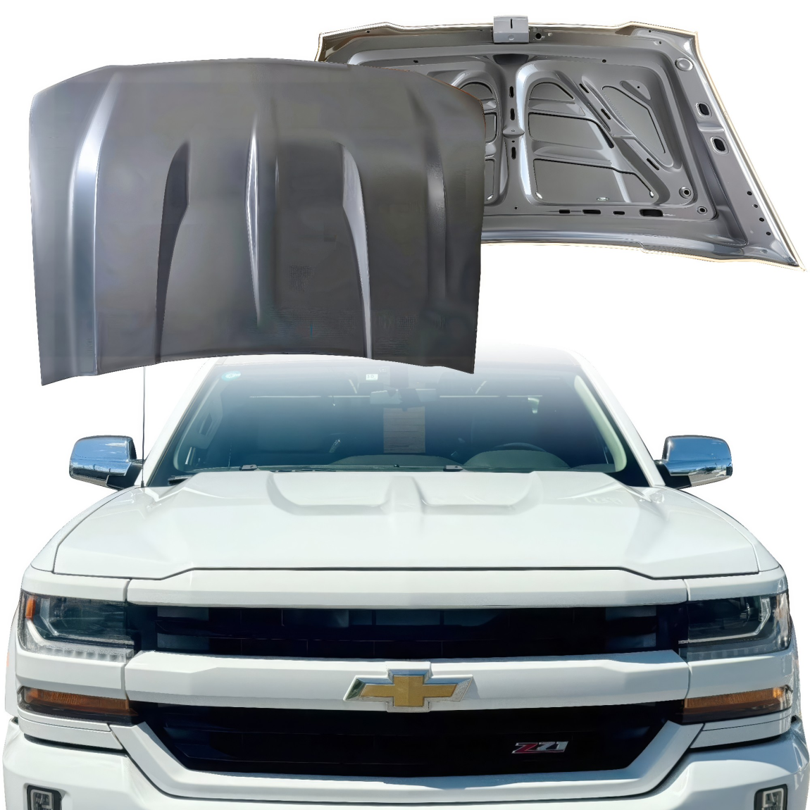 All kind of body kits for Chevrolet Silverado 2014. Exterior/Hoods 