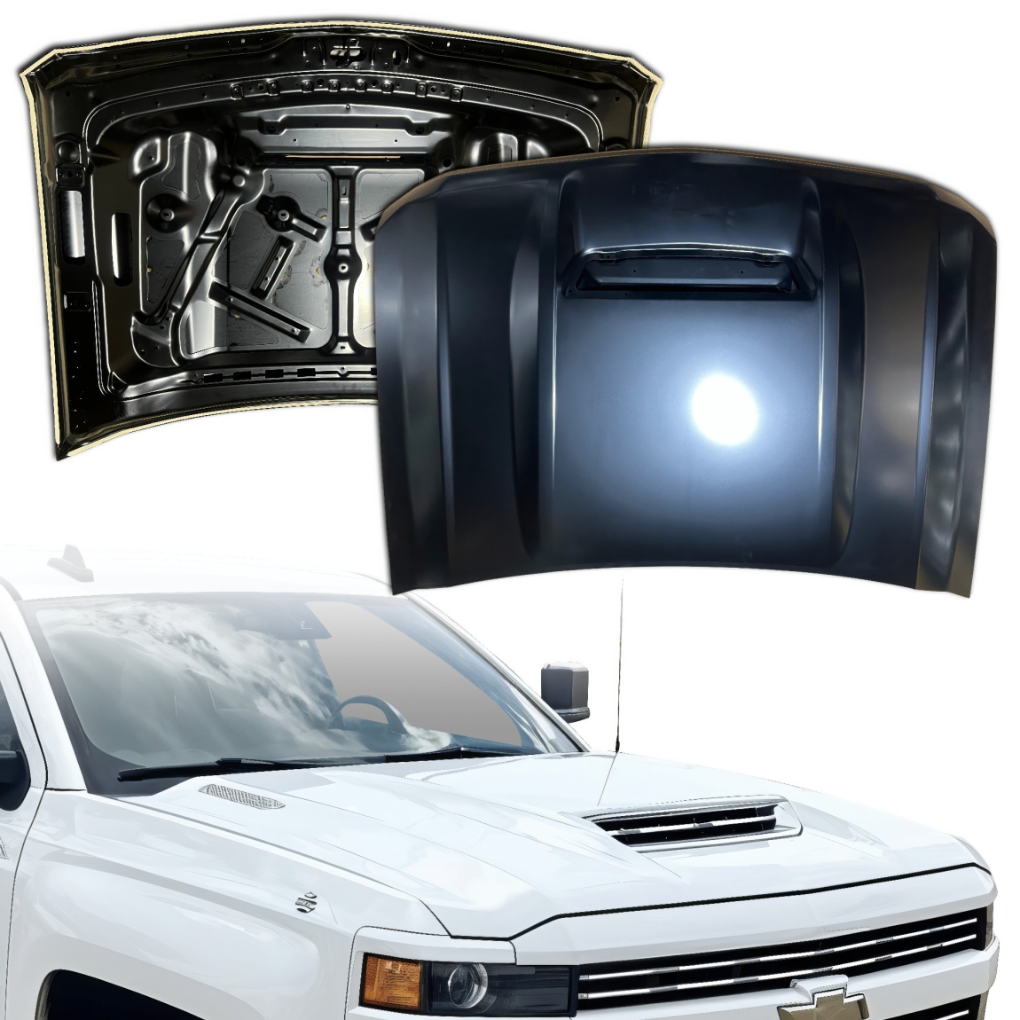 All kind of body kits for Chevrolet Silverado 2017. Exterior/Hoods 