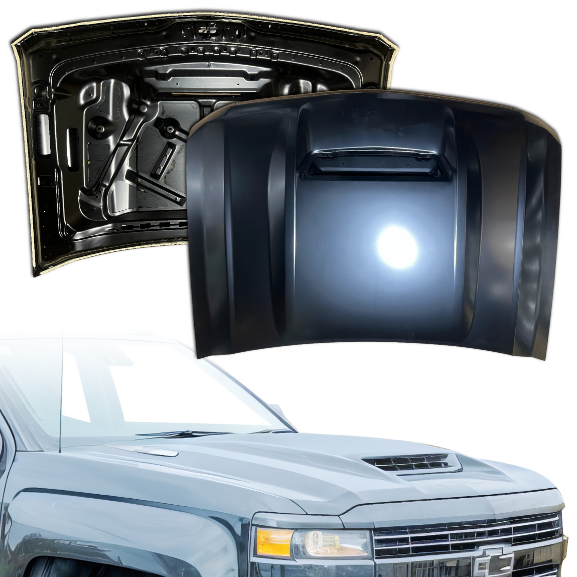 All kind of body kits for Chevrolet Silverado 2017. Exterior/Hoods 