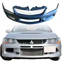 PP EVO9 Front Bumper > Mitsubishi Evolution EVO8 EVO9 2003-2006 image - 1