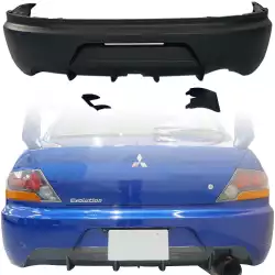 PP EVO9 Rear Bumper > Mitsubishi Evolution EVO8 EVO9 2003-2006 image - 22