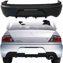 PP EVO9 Rear Bumper > Mitsubishi Evolution EVO8 EVO9 2003-2006 image - 1