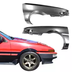 Steel OER Fenders (FRONT SET L R PAIR) > Toyota Corolla AE86 Trueno 1984-1987 image - 1