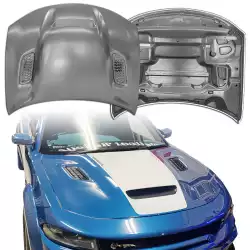 Steel SRT Redeye Style Hood > Dodge Charger 2015-2023 image - 1