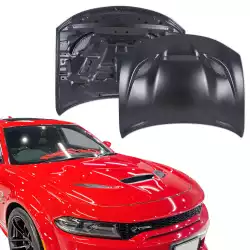 Steel SRT Hellcat 3-Scoop Hood > Dodge Charger 2015-2023 image - 20