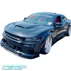 Steel SRT Hellcat 3-Scoop Hood > Dodge Charger 2015-2023 image - 11