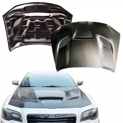 Steel SRT Hellcat 3-Scoop Hood > Chrysler 300C 2015-2023 image - 16