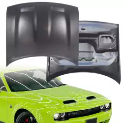 Steel SRT Redeye Style Hood > Dodge Challenger 2008-2023 image - 1