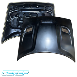 OEREP Steel SRT Hellcat 3-Scoop Hood > Dodge Challenger 2008-2023 image - 2