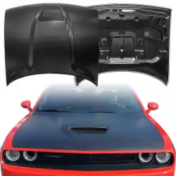 Steel SRT Style Hood > Dodge Challenger 2008-2023 image - 1