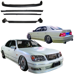 VSaero FRP FKON Body Kit 4pc for Lexus LS400 UCF21 1998-2000 image - 3