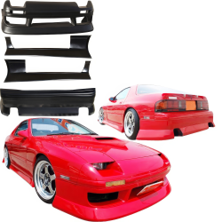 VSaero FRP BSPO v1 Body Kit 4pc for Mazda RX-7 (FC3S) 1986-1992 image - 1