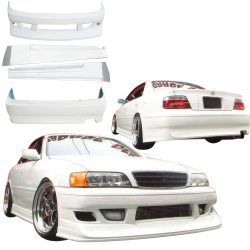 VSaero FRP TRAU Body Kit 4pc for Toyota Chaser (JZX100) 1997-2000 image - 3