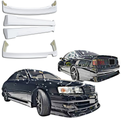 VSaero FRP TRAU Late Lip Body Kit 4pc for Toyota Chaser (JZX100) 1999-2000 image - 1