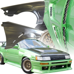 VSaero FRP DMA D1 Wide Body Fenders (front) 30mm > Toyota Corolla (AE86) Levin 1984-1987 > 2/3dr image - 1