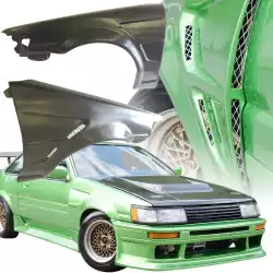 FRP DMA D1 Wide Body Fenders (front) 30mm > Toyota Corolla (AE86) Levin 1984-1987 > 2/3dr image - 1