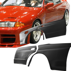 VSaero FRP CFAC Wide Body Fenders (rear) 4pc for Nissan Skyline (R32) GTS 1990-1994 > 4dr Sedan image - 1