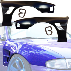 VSaero FRP SMAD Wide Body Fenders (front) 30mm for Nissan 240SX (S14) 1995-1996 image - 1