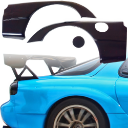 VSaero FRP RAME GT-AD Wide Body Fender Flares (rear) for Mazda RX-7 (FD3S) 1993-1997 image - 1