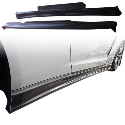 VSaero FRP CWE Side Skirts for Nissan GT-R GTR (R35) 2009-2017 image - 1
