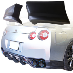 VSaero FRP CWE Rear Add-ons 2pc for Nissan GT-R GTR (R35) 2009-2012 image - 1