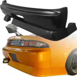 FRP BSPO Blister Wide Body Rear Bumper 3pc > Nissan 240SX (S14) 1995-1998 image - 1