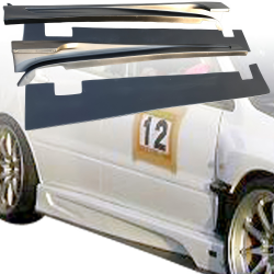 VSaero FRP VAR Side Skirts 4pc for Mitsubishi Evolution EVO8 EVO9 CT9A 2003-2006 image - 16