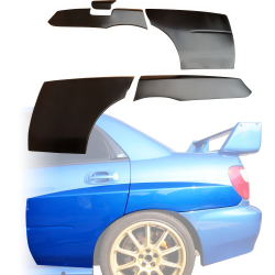 VSaero FRP LSPO WRC Wide Body Tapered Fender Flares (rear) 5pc for Subaru Impreza WRX 2002-2007 > 4dr Sedan image - 1