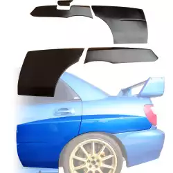 FRP LSPO WRC Wide Body Tapered Fender Flares (rear) 5pc > Subaru Impreza WRX 2002-2007 > 4dr Sedan image - 1