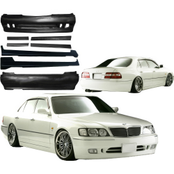 VSaero FRP JD Body Kit 8pc for Infiniti Q45 Y33 Cima 1997-2001 image - 3