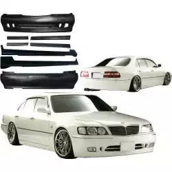FRP JD Body Kit 8pc > Infiniti Q45 Y33 Cima 1997-2001 image - 3