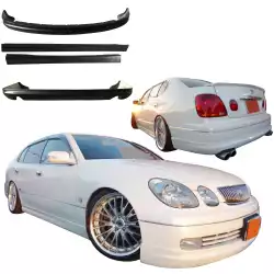 FRP WAL EXEC Body Kit 4pc > Lexus GS300 1998-2002 image - 4
