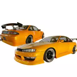FRP BSPO Blister Wide Body Kit 8pc > Nissan 240SX (S14) 1997-1998 image - 1