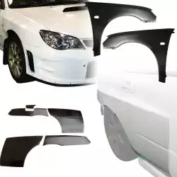 FRP LSPO WRC Wide Body Fenders 7pc > Subaru Impreza WRX 2006-2007 > 4dr Sedan image - 2