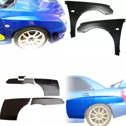 FRP LSPO WRC Wide Body Fenders 7pc > Subaru Impreza WRX 2006-2007 > 4dr Sedan image - 1