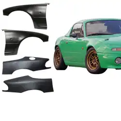 FRP ARIO Wide Body 18/23mm Fenders Set 4pc > Mazda Miata MX-5 (NA) 1990-1997 image - 1