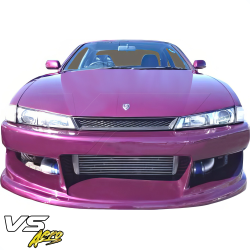 VSaero FRP WOR9 v1 Front Bumper for Nissan 240SX (S14) 1997-1998 image - 4