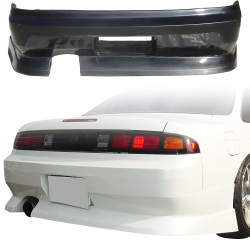 VSaero FRP WOR9 v1 Rear Bumper for Nissan 240SX (S14) 1995-1998 image - 10