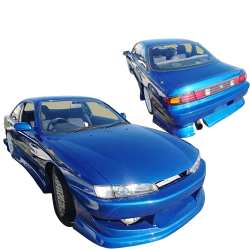 VSaero FRP WOR9 v1 Body Kit 4pc for Nissan 240SX (S14) 1997-1998 image - 1