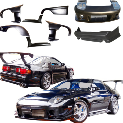 VSaero FRP RMAG RAME Wide Body Kit 8pc for Mazda RX-7 (FC3S) 1986-1992 image - 1