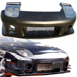 VSaero FRP RAME FC2000 Front Bumper w Lenses for Mazda RX-7 (FC3S) 1986-1992 image - 1
