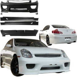 VSaero FRP GAIL Body Kit 4pc for Infiniti G35 Sedan 2003-2004 > 4dr Sedan image - 2