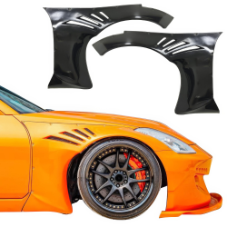 VSaero FRP TKYO Wide Body Fender Flares (front) 2pc 40mm for Nissan 350Z (Z33) 2003-2008 image - 1