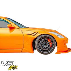 VSaero FRP TKYO Wide Body Fender Flares (front) 2pc 40mm for Nissan 350Z (Z33) 2003-2008 image - 4