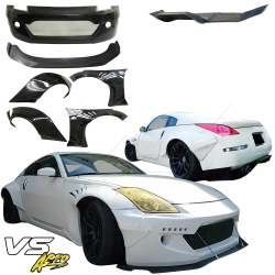 VSaero FRP TKYO Wide Body Kit 9pc for Nissan 350Z (Z33) 2003-2008 image - 3