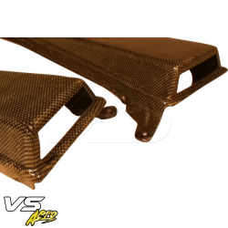 VSaero Carbon Yellow Black Twill DRAC Inspection Panel Scoops for Toyota MR2 (SW20) 1991-1995 image - 7