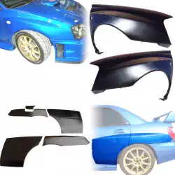 FRP LSPO WRC Wide Body Fenders 7pc > Subaru Impreza WRX 2004-2005 > 4dr Sedan image - 1
