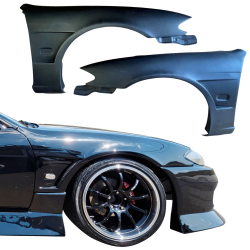 VSaero FRP MSPO S14.5 Conversion Fenders (front) for Nissan 240SX (S14) 1995-1998 image - 7