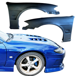 VSaero FRP MSPO S14.5 Conversion Fenders (front) for Nissan 240SX (S14) 1995-1998 image - 1