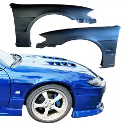 FRP MSPO S14.5 Conversion Fenders (front) > Nissan 240SX (S14) 1995-1998 image - 1